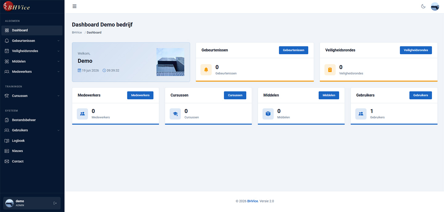 BHVice dashboard